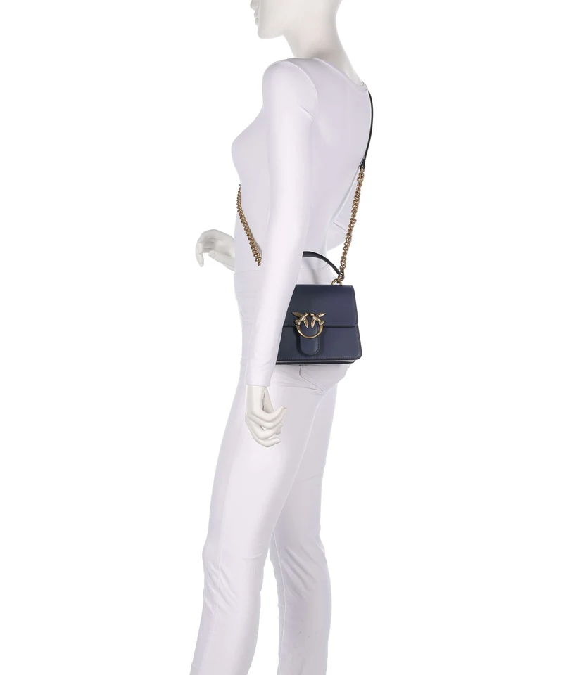Pinko Love One Mini Handtasche blu indaco ombroso/antique gold
