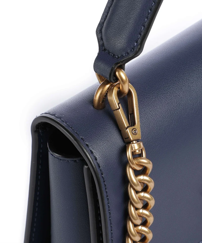 Pinko Love One Mini Handtasche blu indaco ombroso/antique gold