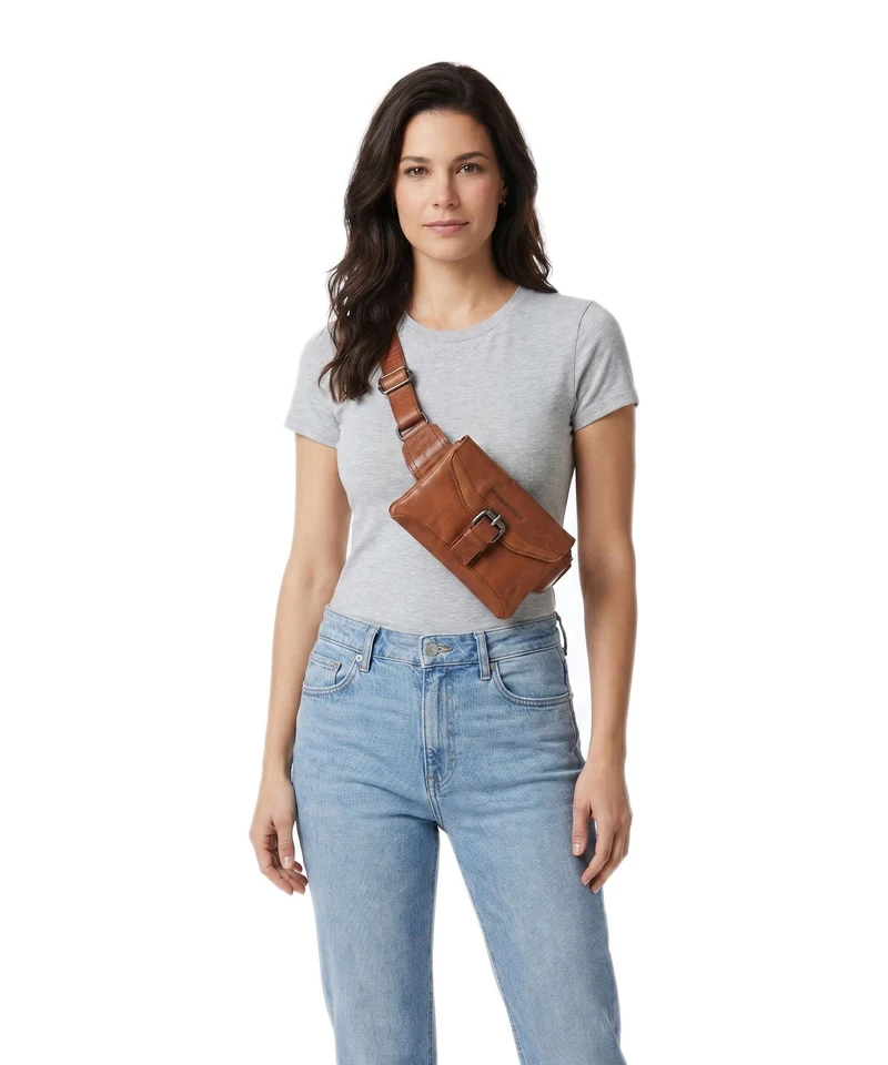 Spikes & Sparrow Bronco Gürteltasche brandy
