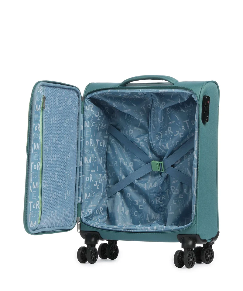 American Tourister Sea Seeker 4-Rollen Trolley bayou green