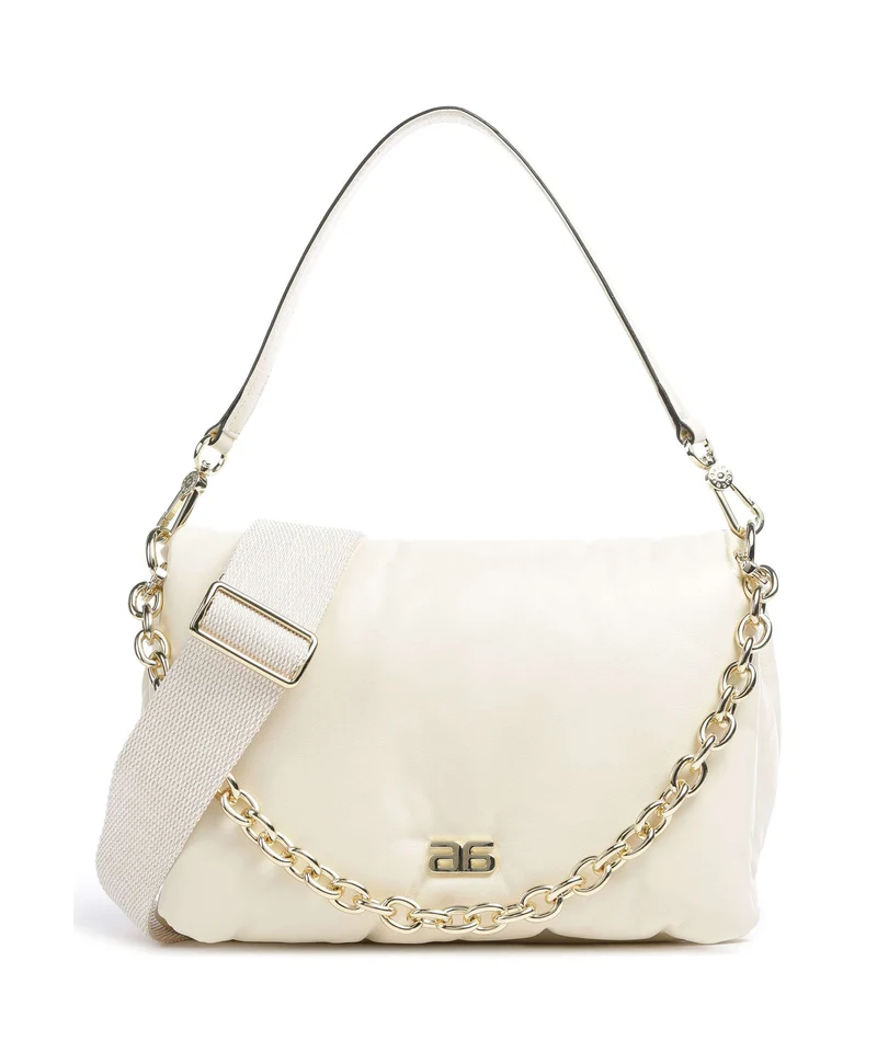 Abro Piuma Lucido Puffer Schultertasche milk