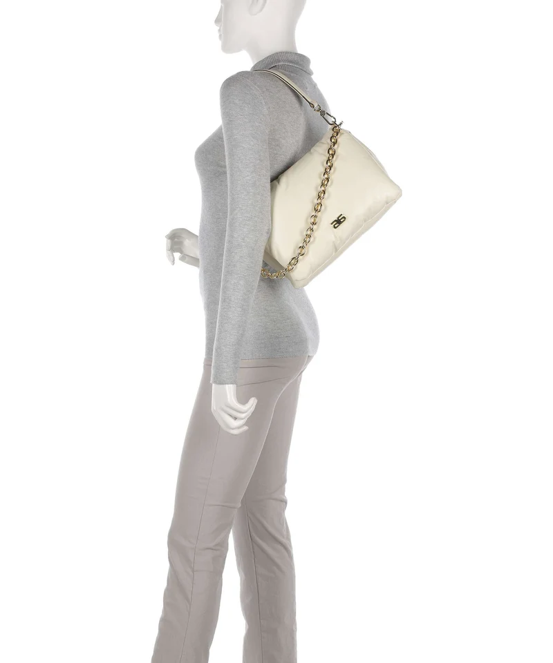Abro Piuma Lucido Puffer Schultertasche milk