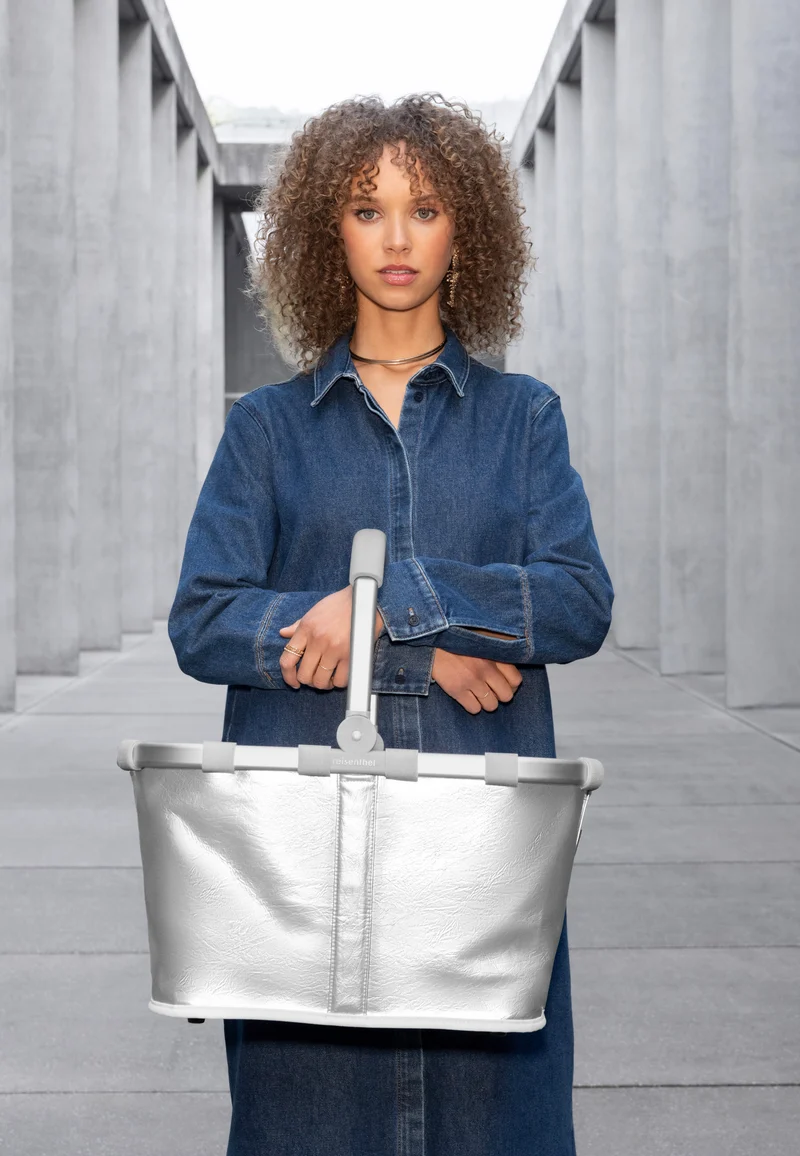Carrybag Silver Crackle - Einkaufskorb