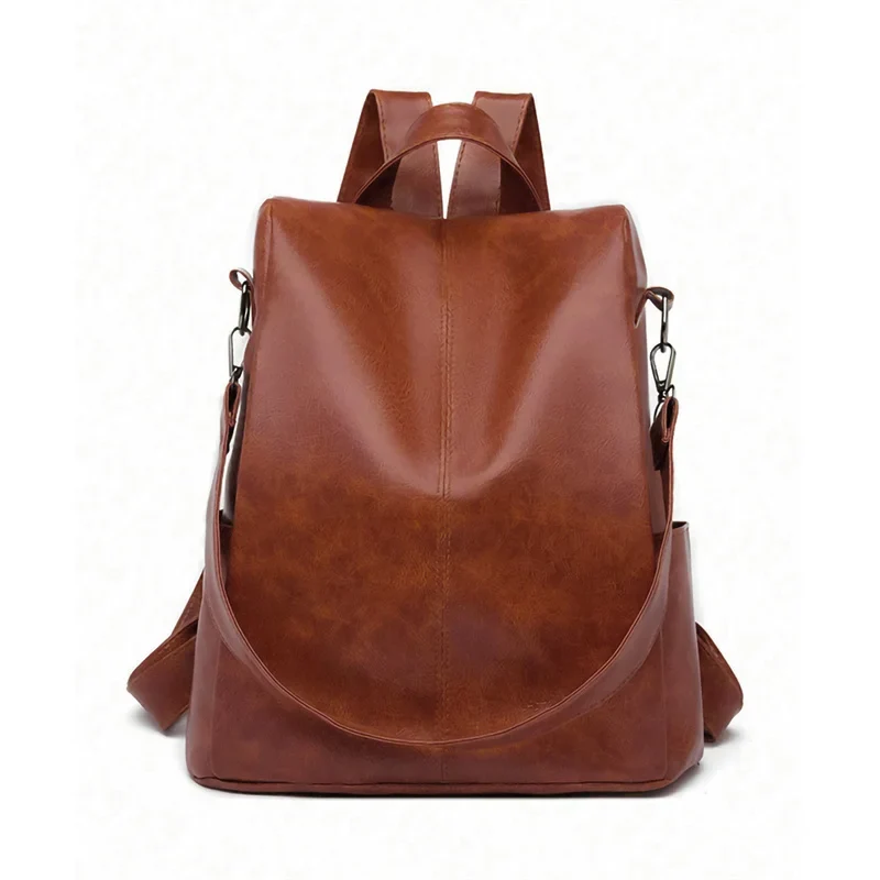 Retro-Rucksack aus veganem Leder