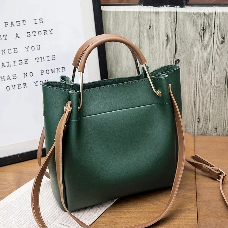 RETRO Vegane Lederhandtasche mit Schulterriemen