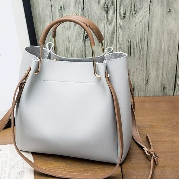 RETRO Vegane Lederhandtasche mit Schulterriemen
