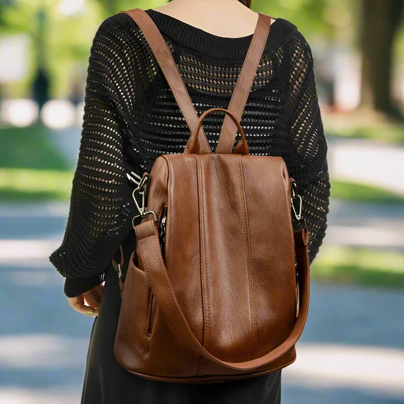 VINTAGE Kleiner Rucksack aus veganem Leder
