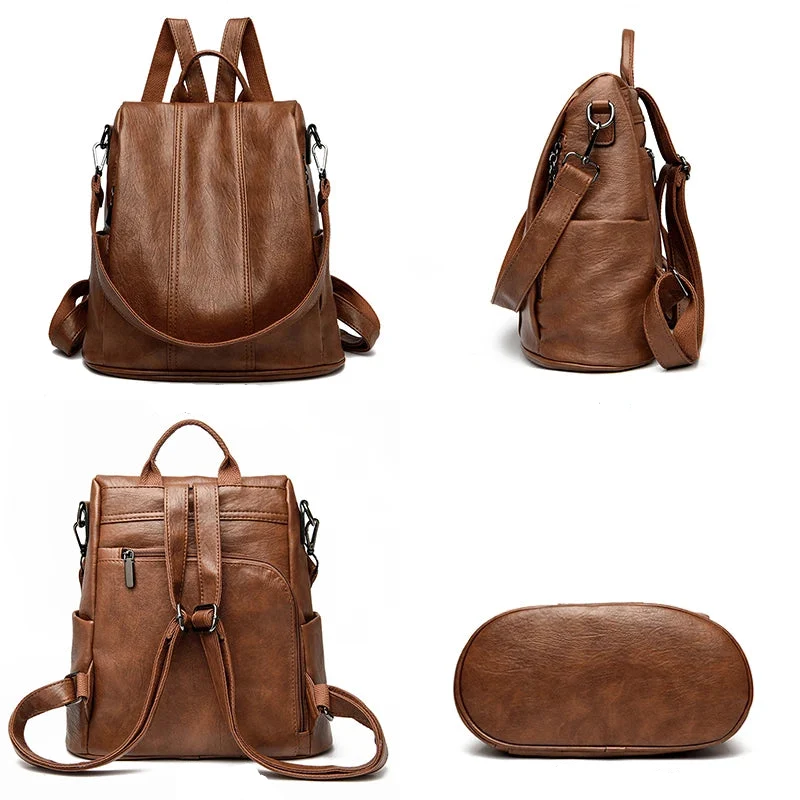 VINTAGE Kleiner Rucksack aus veganem Leder