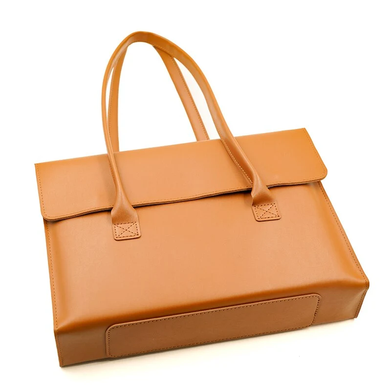 VINTAGE Laptop-Handtasche aus veganem Leder