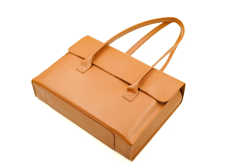VINTAGE Laptop-Handtasche aus veganem Leder