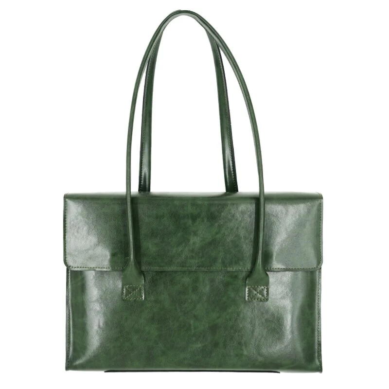 VINTAGE Laptop-Handtasche aus veganem Leder