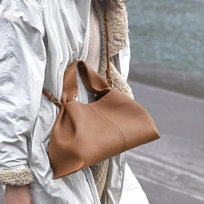 VINTAGE große Handtasche aus veganem Leder / Umhängetasche