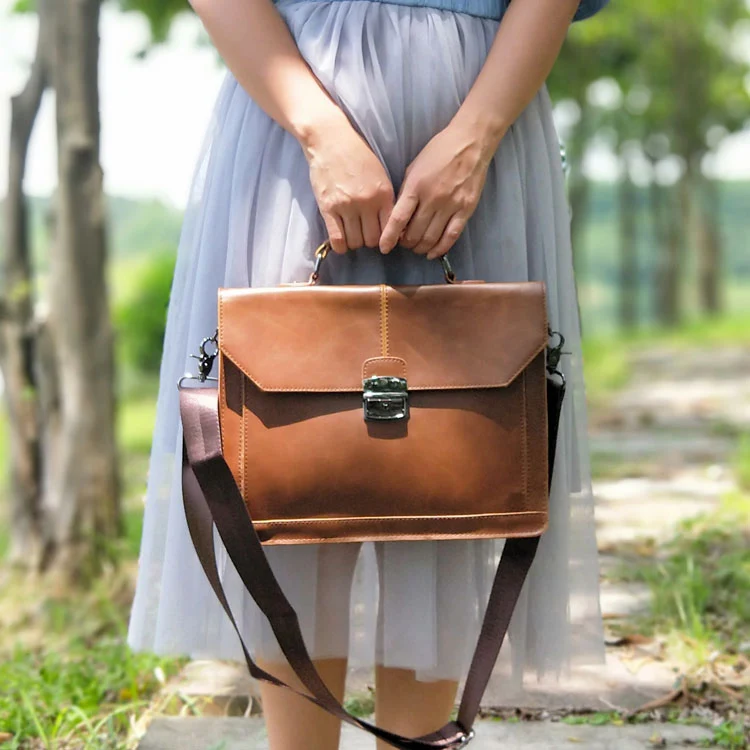 CLASSIC Vintage Aktentasche aus veganem Leder