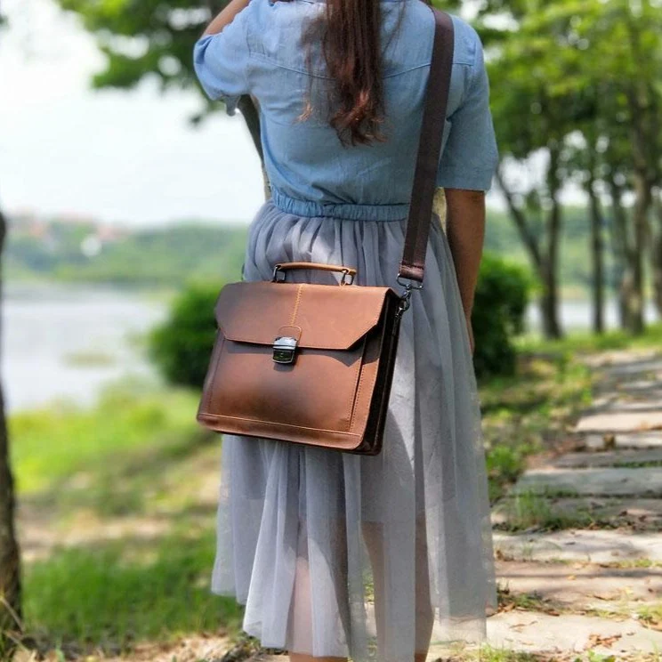 CLASSIC Vintage Aktentasche aus veganem Leder