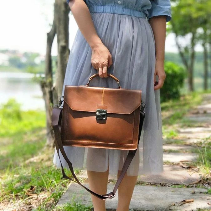 CLASSIC Vintage Aktentasche aus veganem Leder