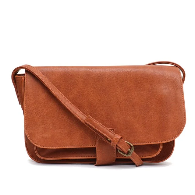 CEZIRA Vegane Leder-Umhängetasche im Vintage-Stil