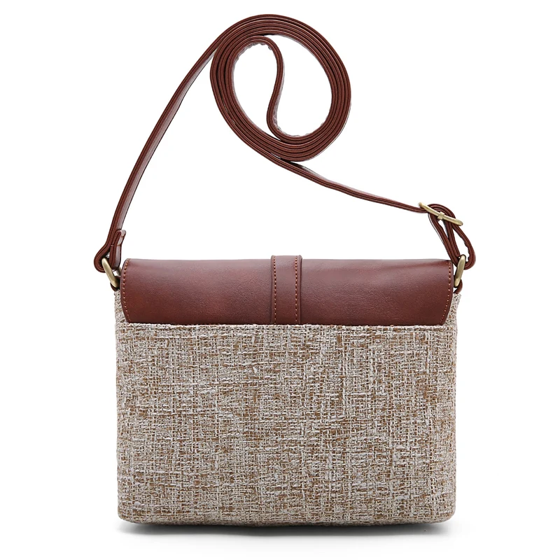 ECOSUSI Vegan Leder und Canvas Handtasche