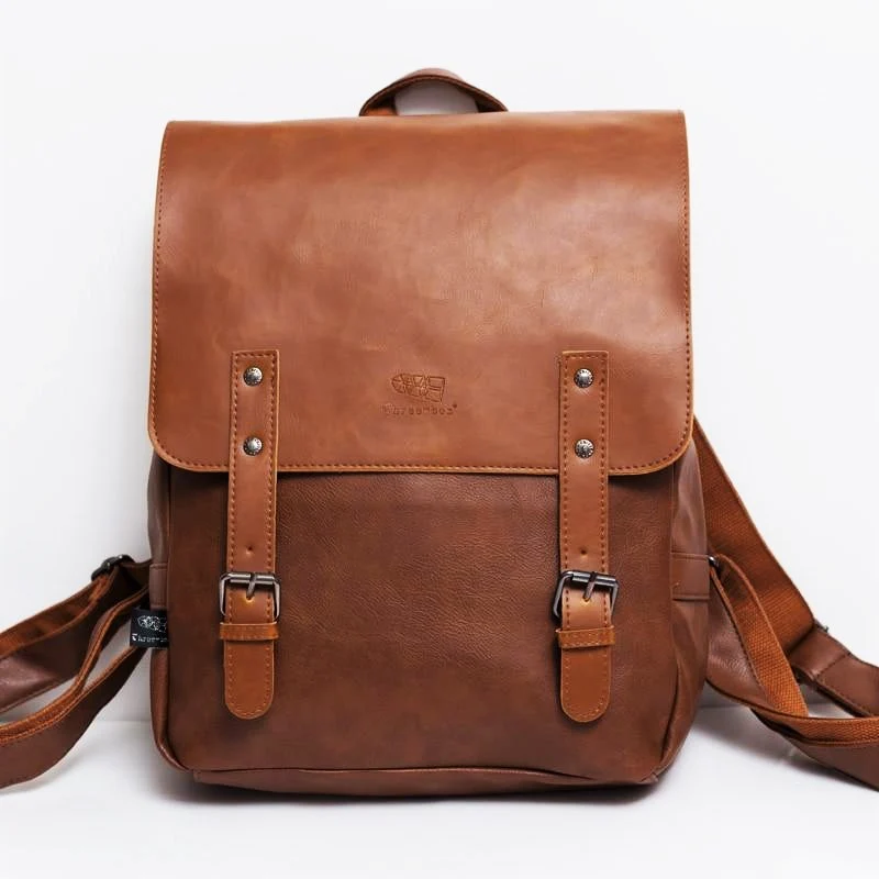 DREI BOX Vegan Leder Dual Strap Rucksack