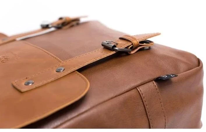 DREI BOX Vegan Leder Dual Strap Rucksack