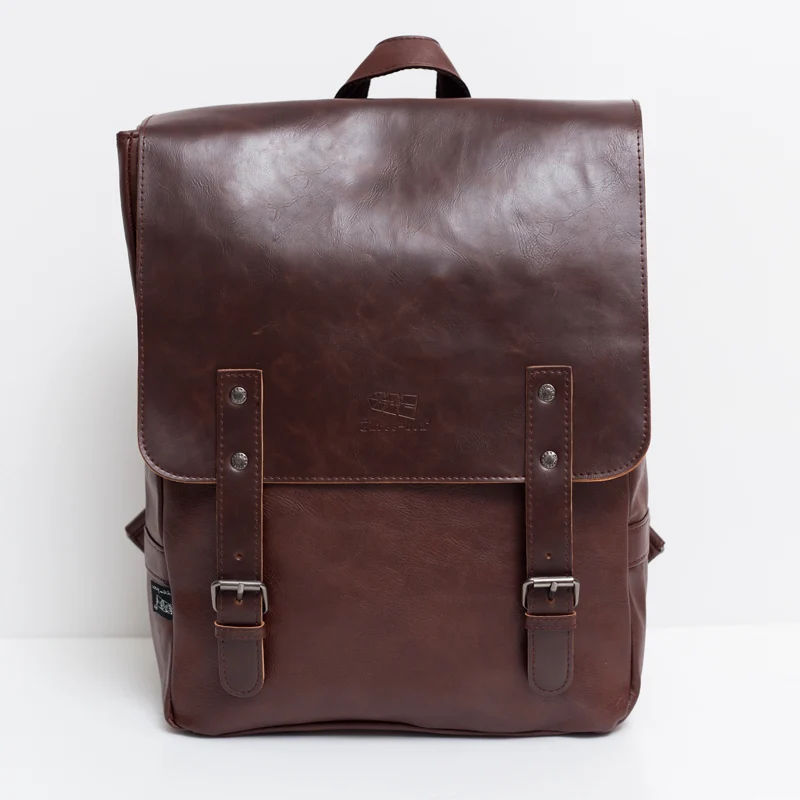 DREI BOX Vegan Leder Dual Strap Rucksack