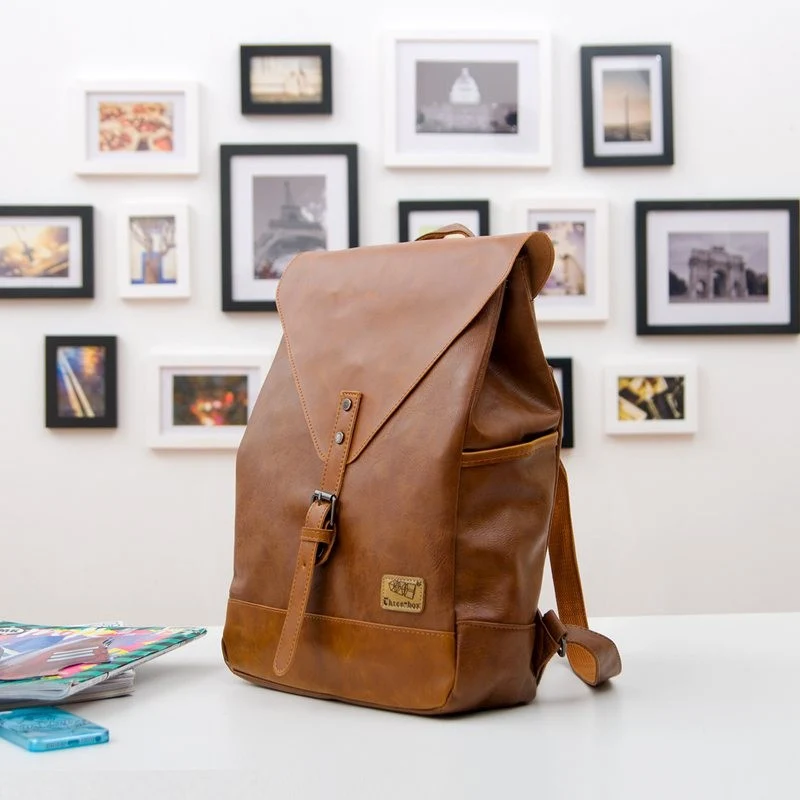 THREE BOX Veganer Lederrucksack