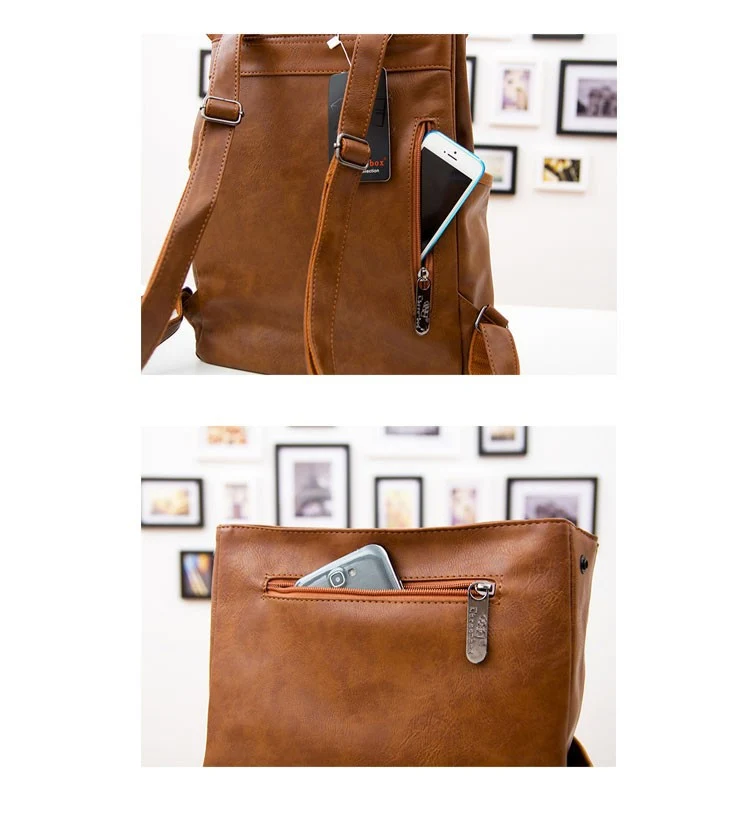 THREE BOX Veganer Lederrucksack