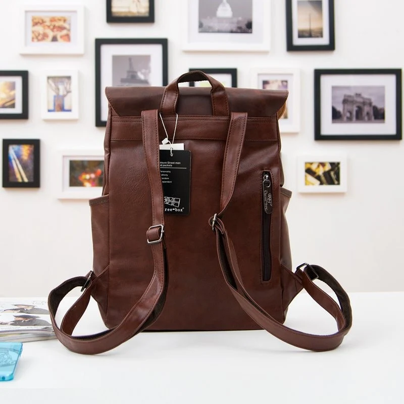 THREE BOX Veganer Lederrucksack