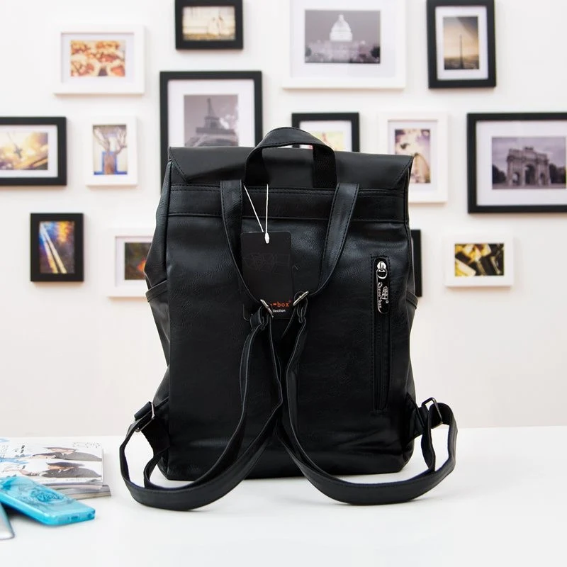 THREE BOX Veganer Lederrucksack