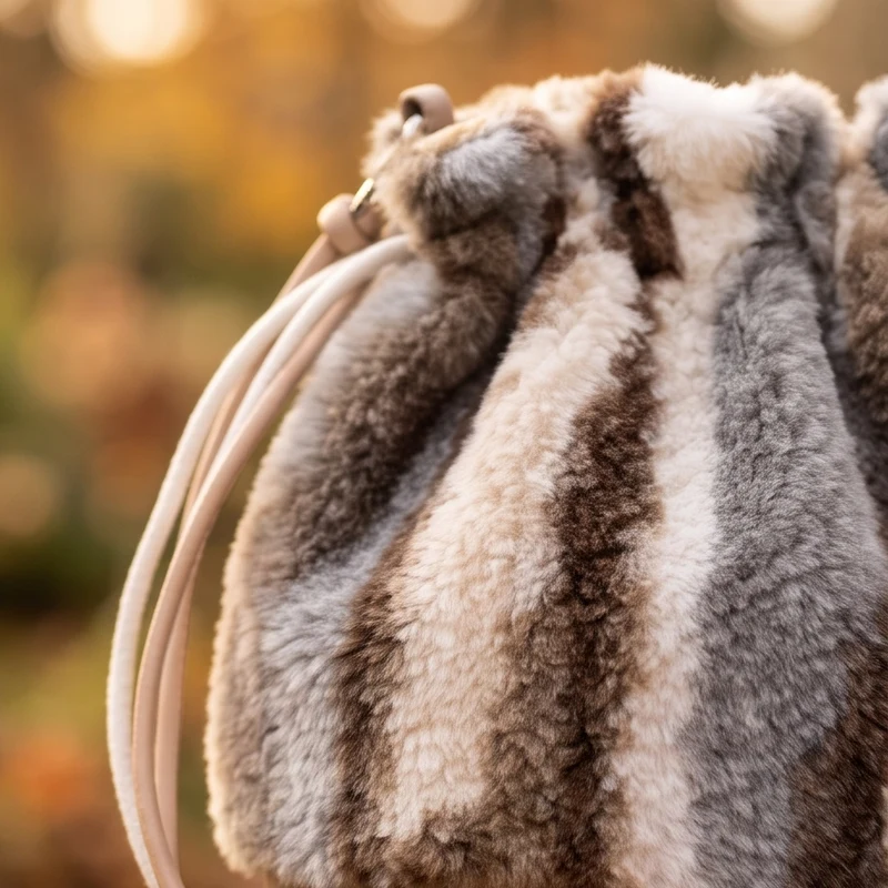 Bucket Bag Fell grau beige