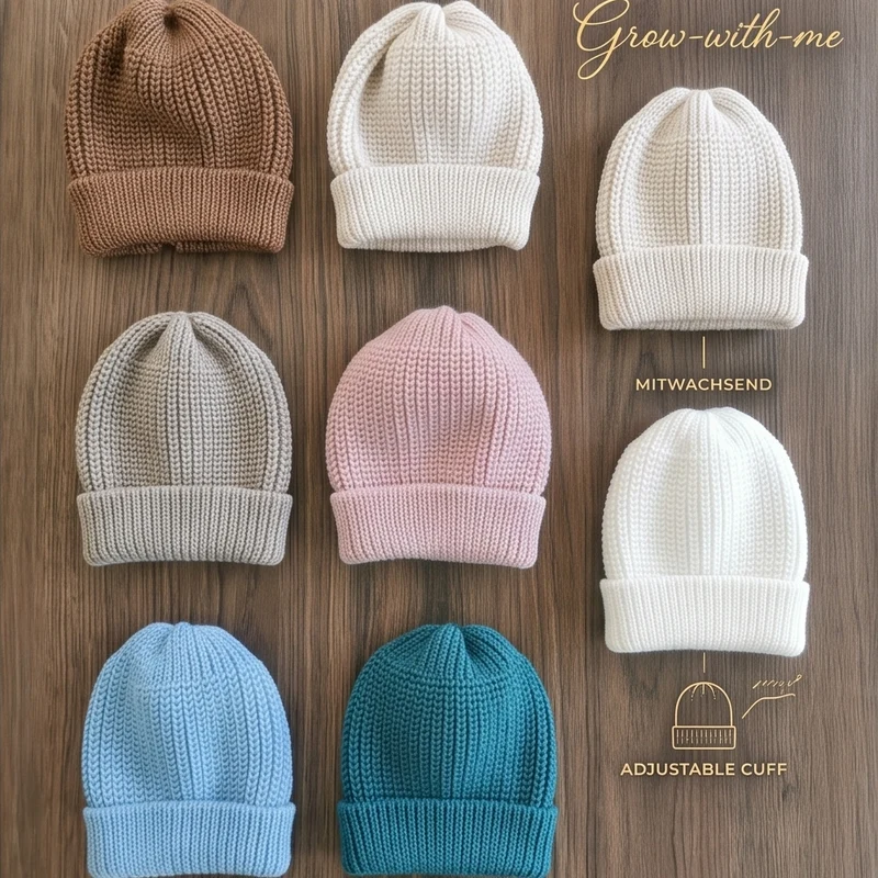 Merino-Mützen für Babys