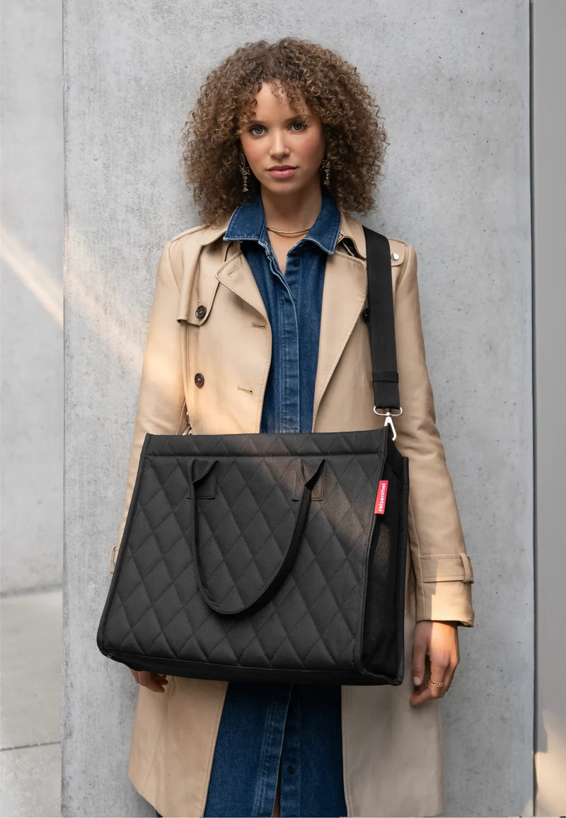 Daily Shopper Business Rhombus Black - Tote Bag