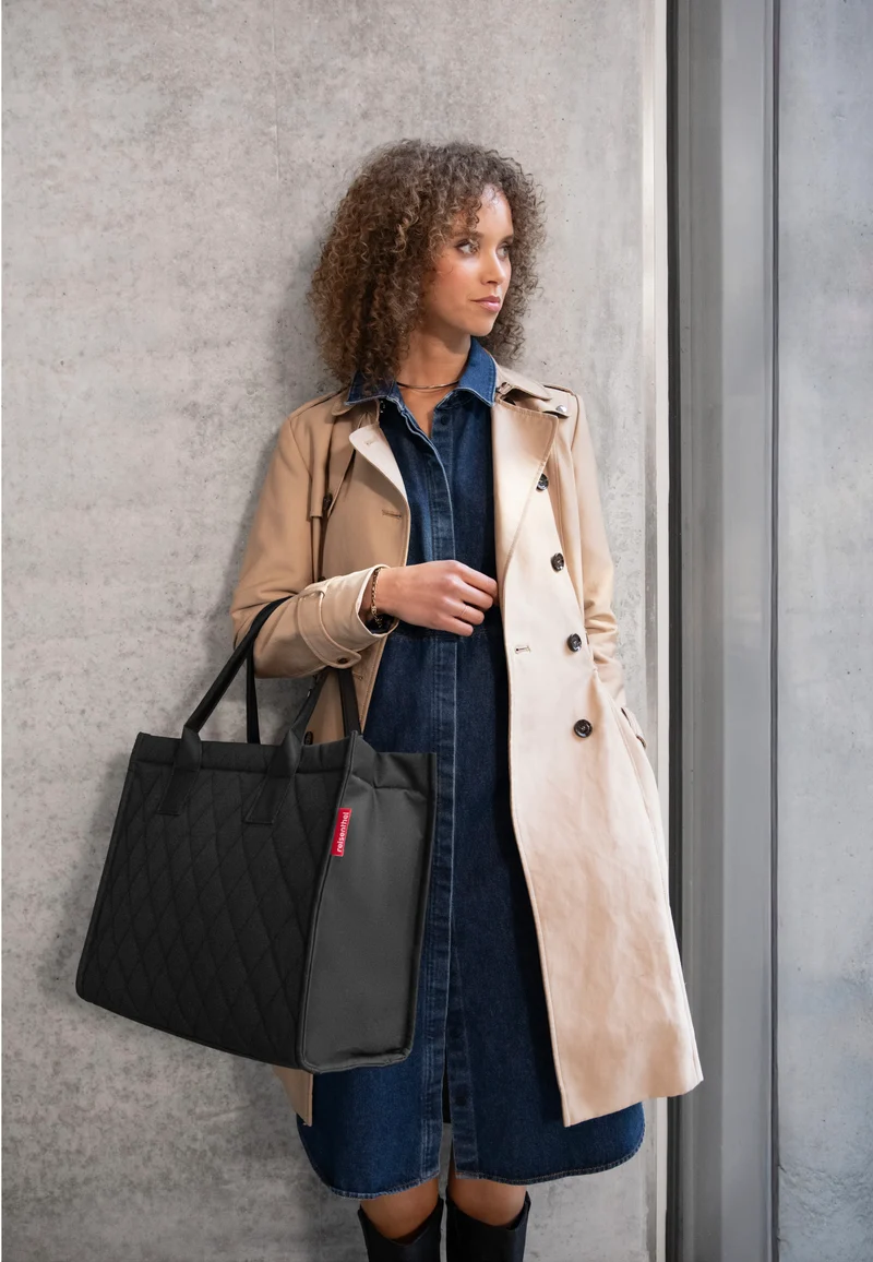 Daily Shopper Business Rhombus Black - Tote Bag