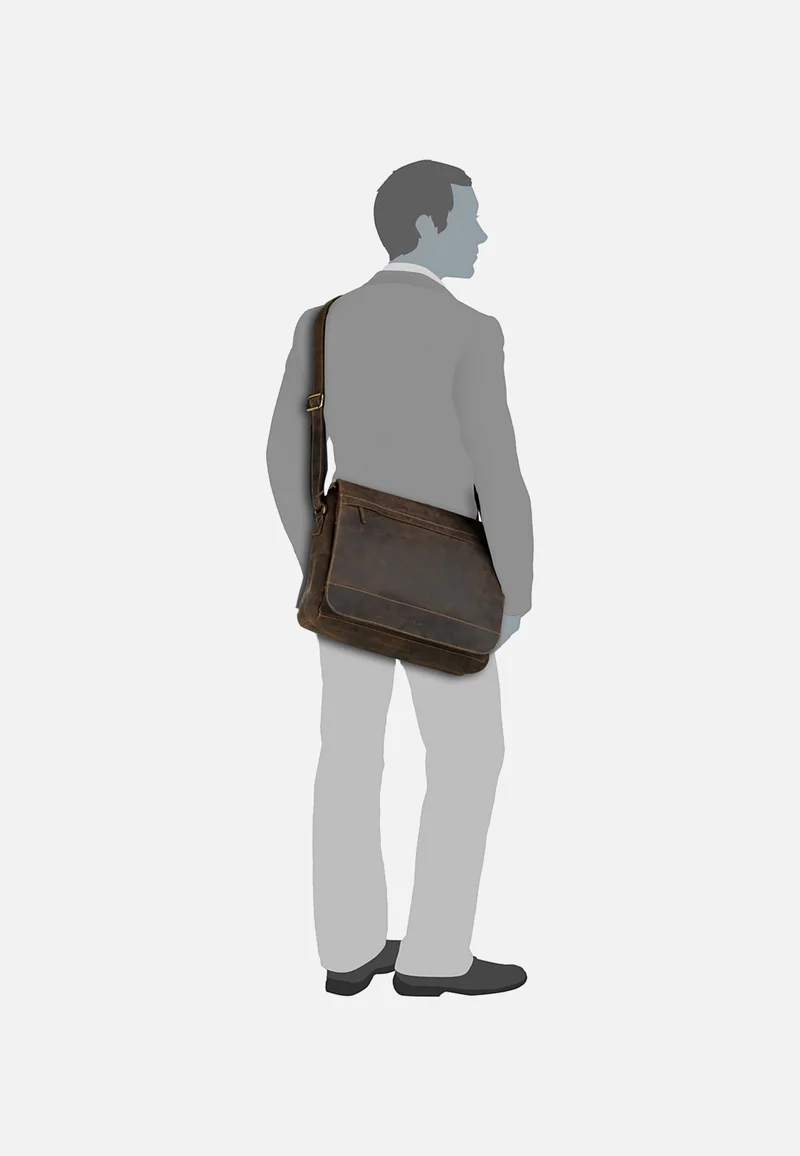 Vintage XXL Tasche Sattelbraun - Messenger Bag