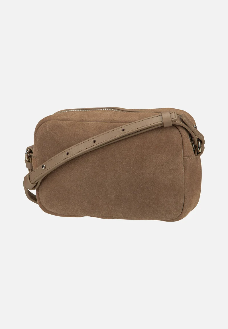 Ella Camera S Suede Neutral Gray - Crossbody Bag