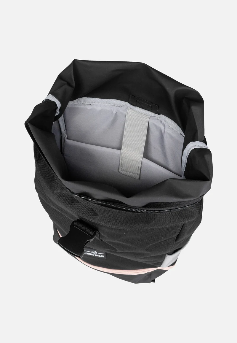 Allen Medium Schwarz-Rosa - Rolltop Rucksack