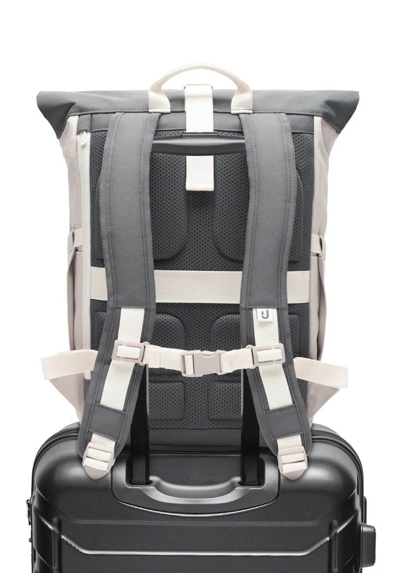 Allen Large Sand-Grau - Rolltop Rucksack