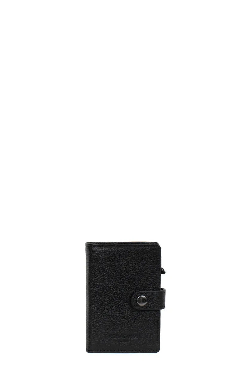 Boîtier porte-cartes - 1 volet - Stop RFID - Cuir