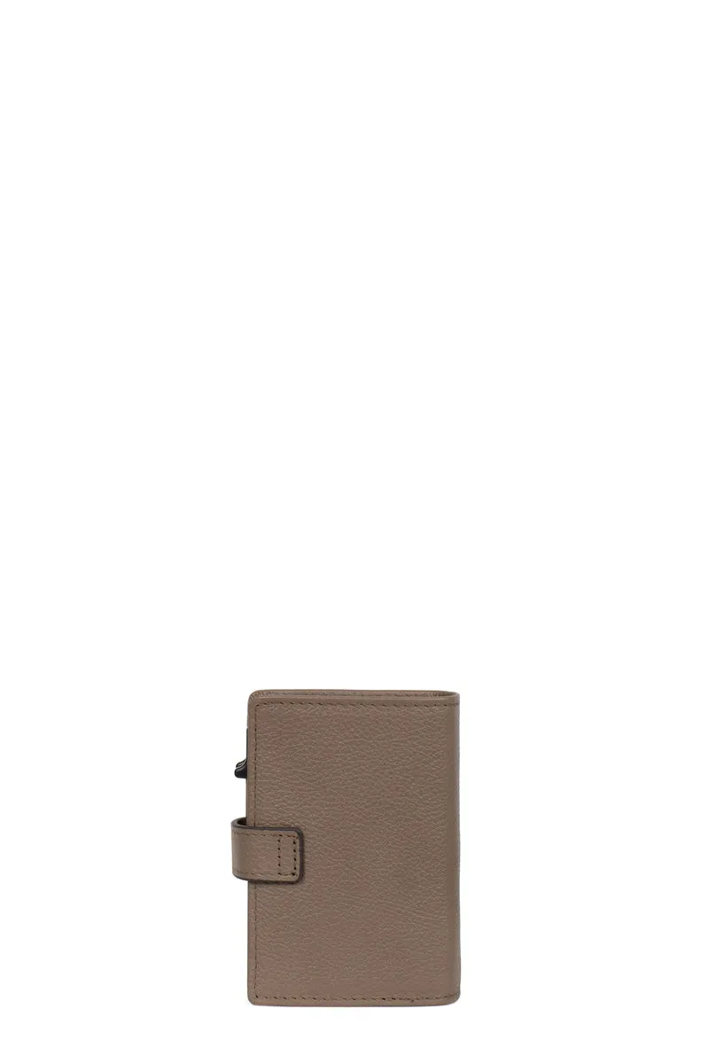 Boîtier porte-cartes - 1 volet - Stop RFID - Cuir