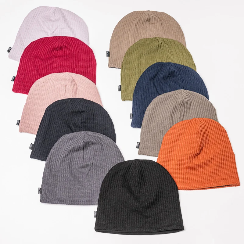 Beanie UNI Baumwolle Waffeljersey