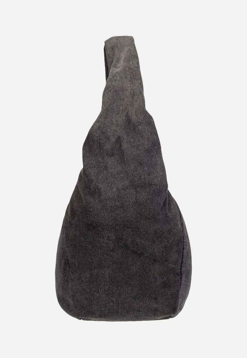 Farrah Hobo M Denim Black - Hobo Bag