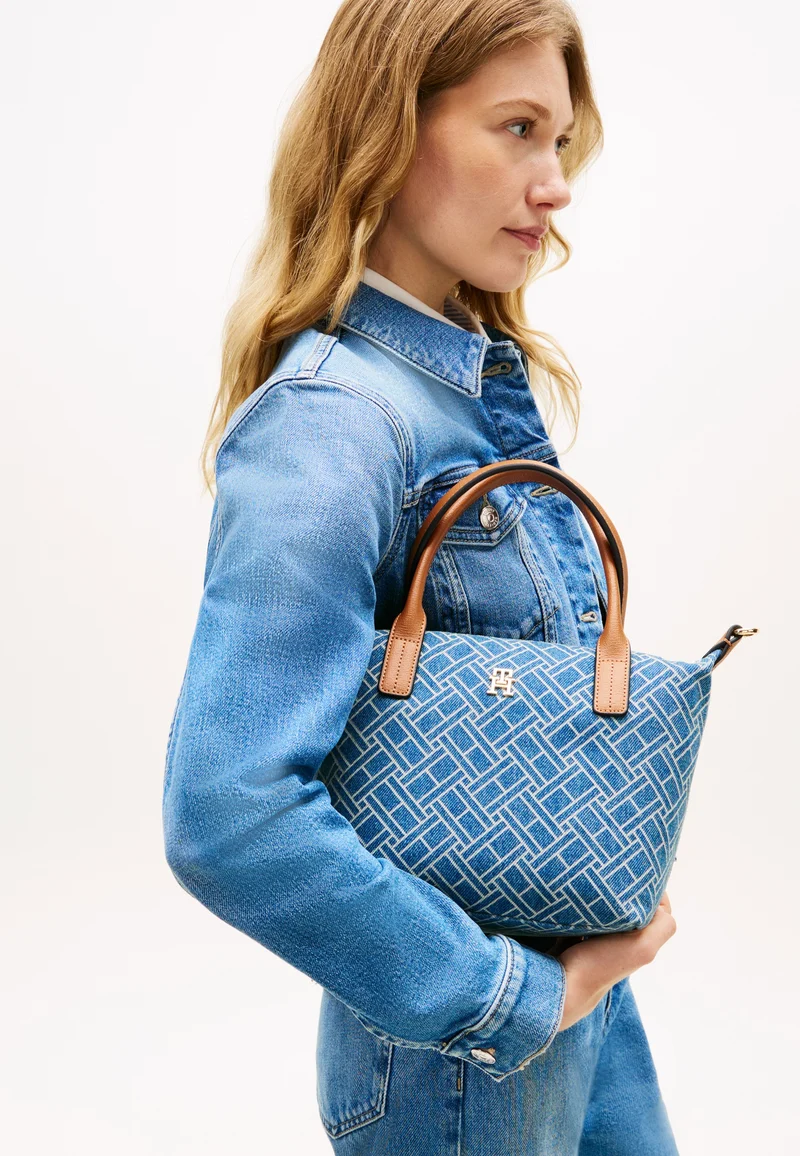 Popette Mini Tote Denim Flag Blue Denim - Tote Bag