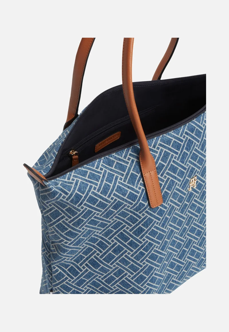 Popette Tote Denim Flag Blue Denim - Shopper