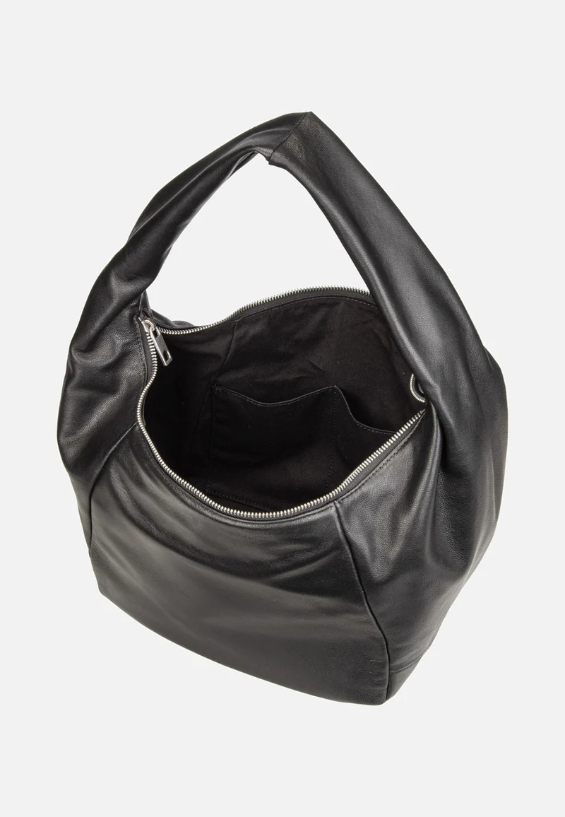 Farrah M Vintage Goat Black - Hobo Bag