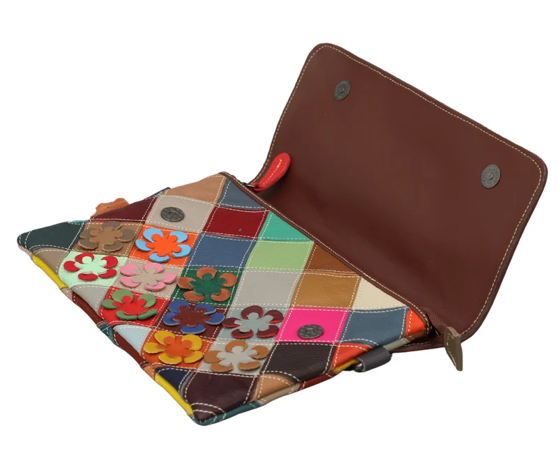 Bunte Schlanke Tasche mit Deckel