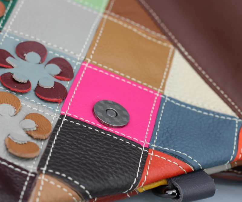 Bunte Schlanke Tasche mit Deckel