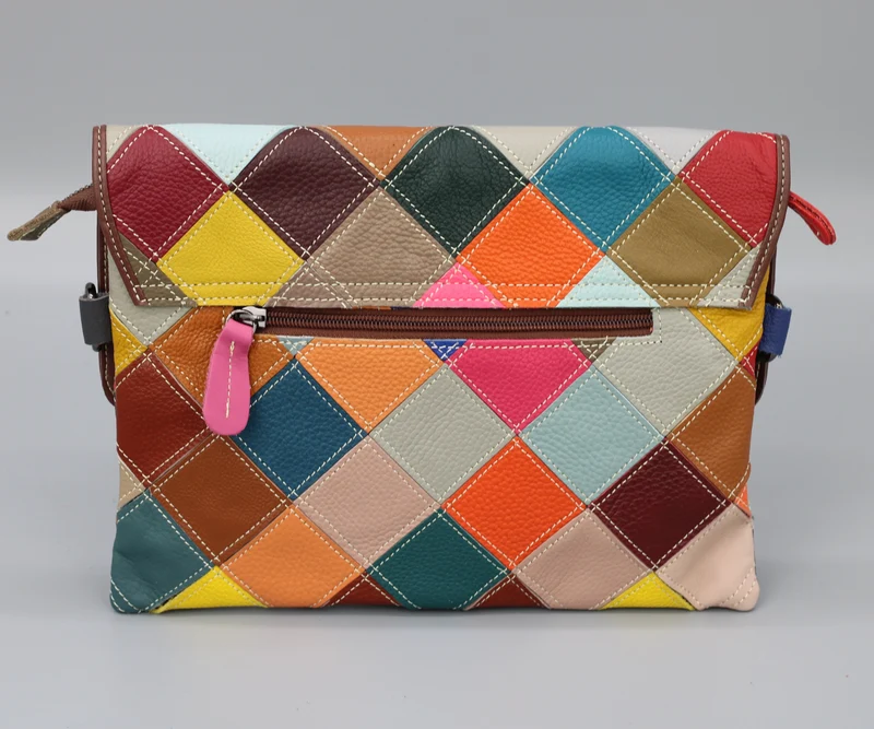 Bunte Schlanke Tasche mit Deckel