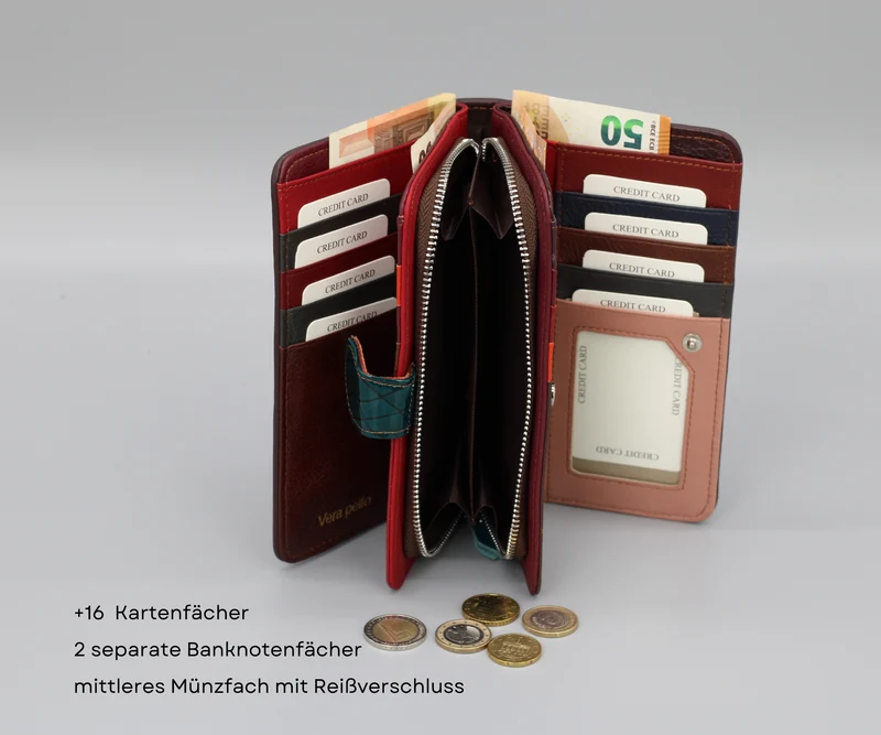 Buntes Portemonnaie Lang