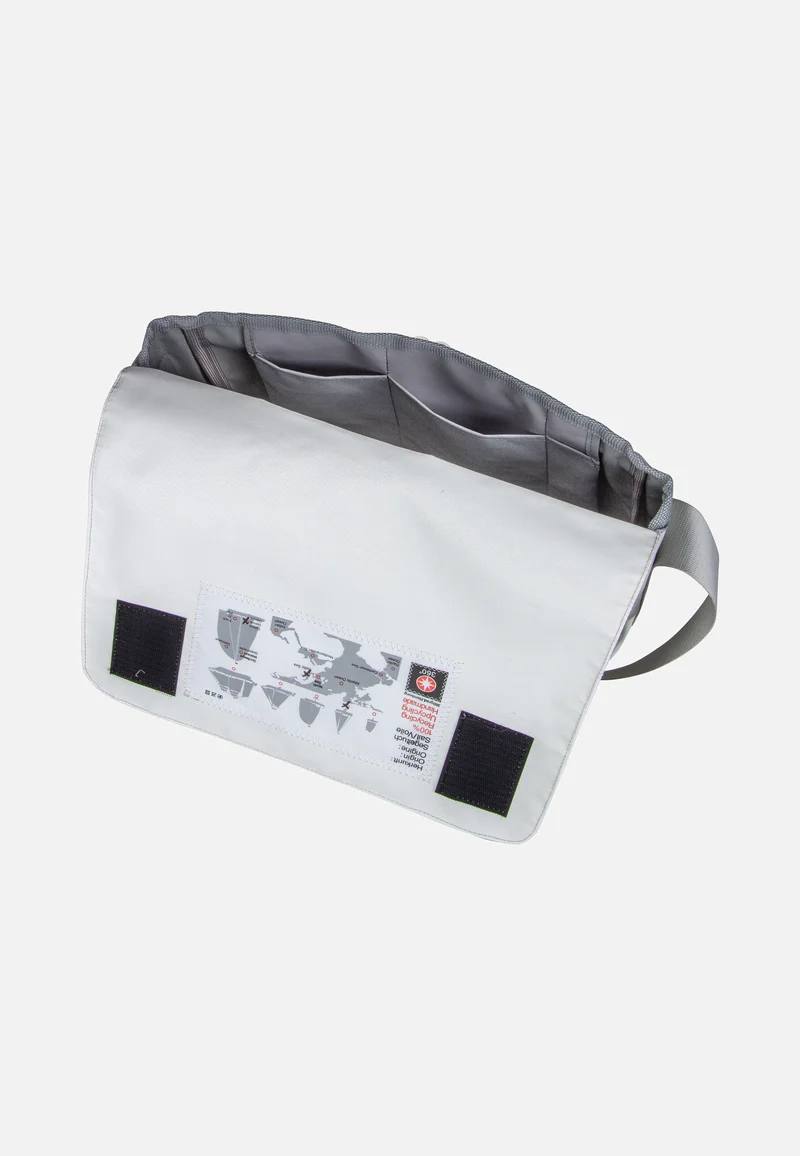 Barkasse Mini Stencil-Weiß/Grau - Messenger Bag