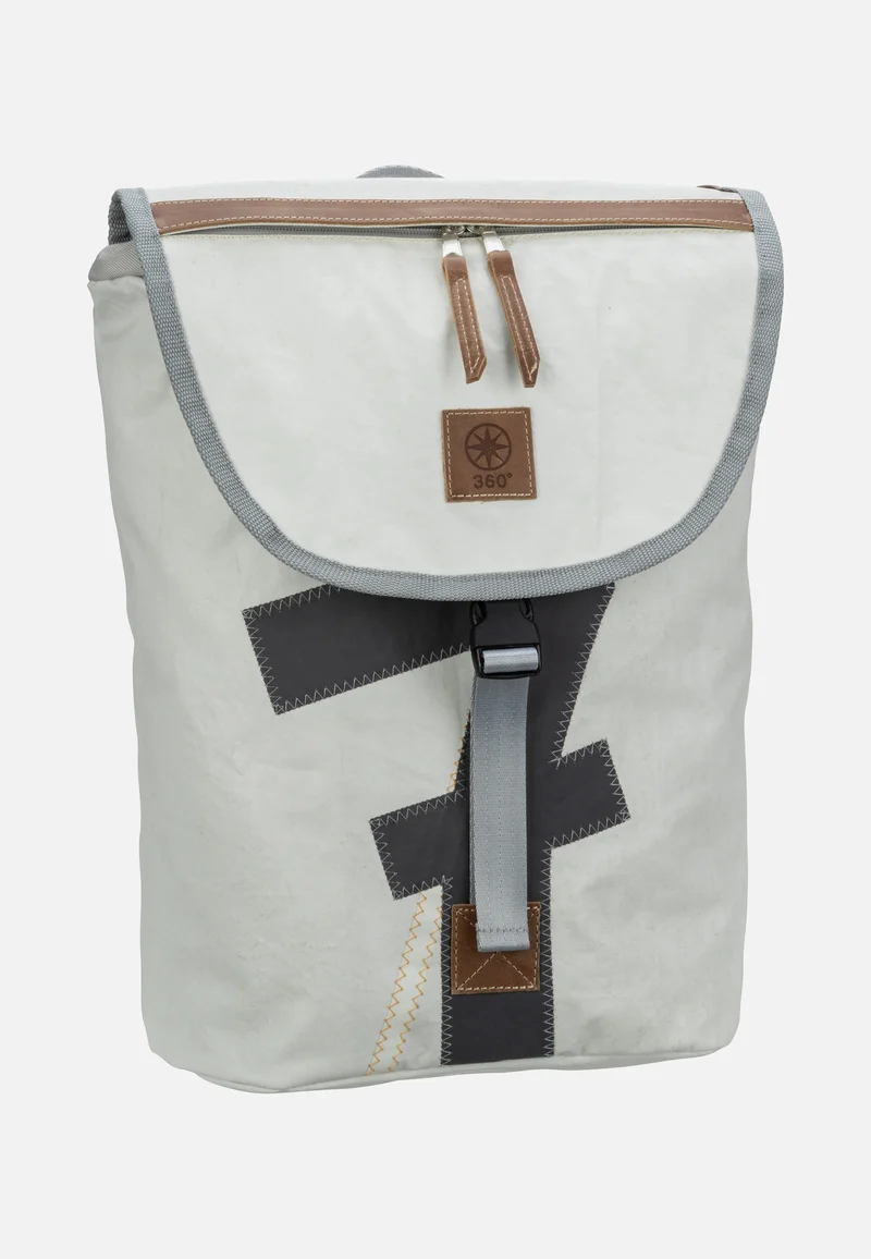 Landgang Mini Weiß/Grau mit grauer Zahl - Rucksack