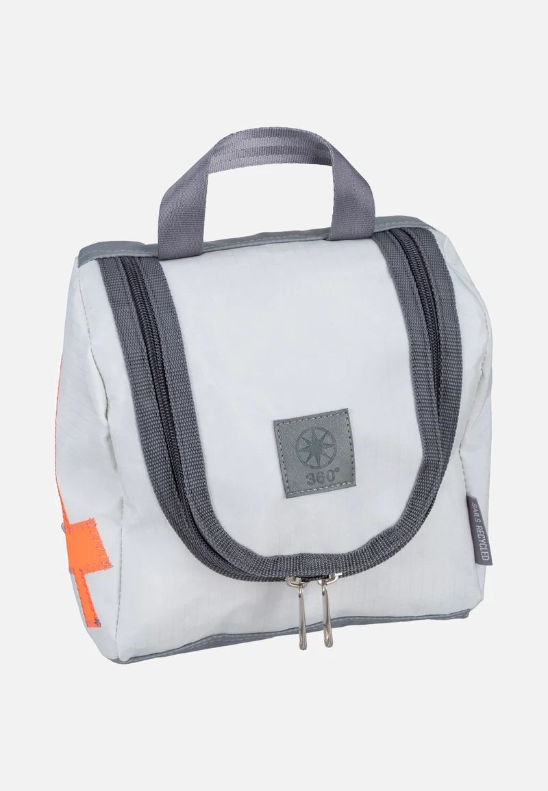 Matrose XL Weiss/Zahl Neonorange - Kulturbeutel
